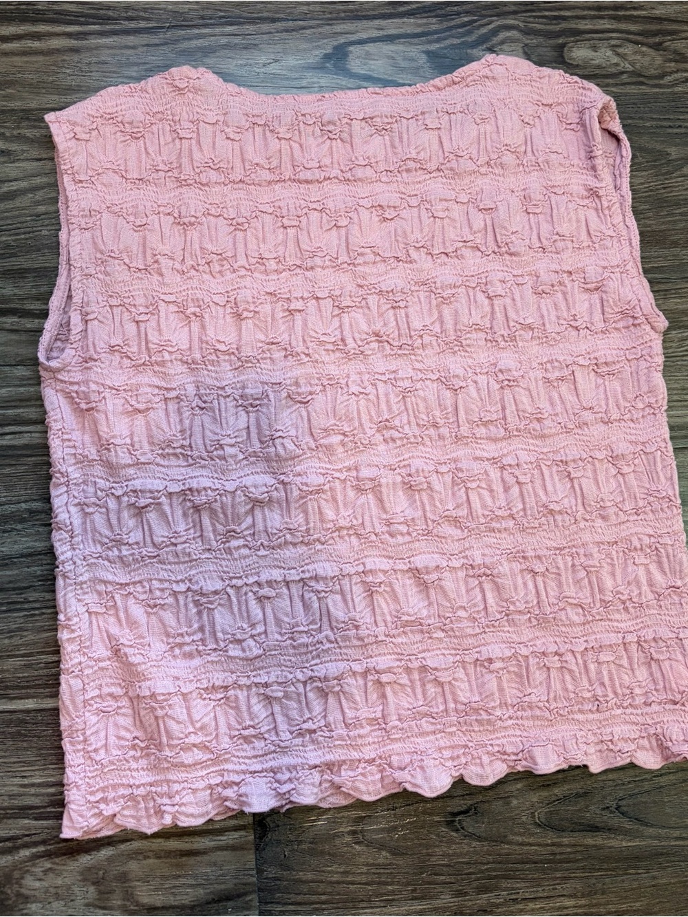 LOFT Light Pink Puckered Sleeveless Tank - Picture 2 of 7